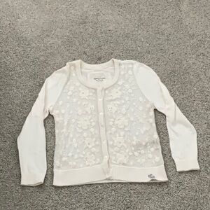 White Floral Cardigan